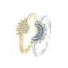 Pack Celestial de Joyería | Anillos Sol y Luna + Pendientes Oro y Plata | Virtual Store